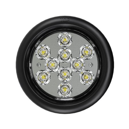 ABRAMS 4" Round - 10 LED White Back Up Reverse Trailer Light TTL-R10-W